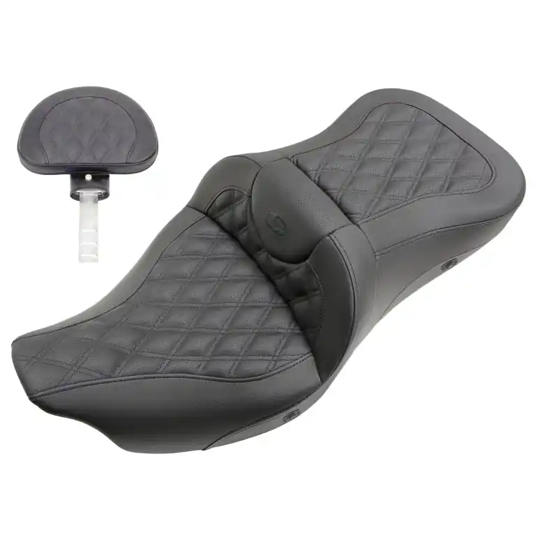 Save Now 2008-2022 FLHR FLHT FLHX & FLTR Heated Roadsofa™ LS Seat with Driver's Backrest