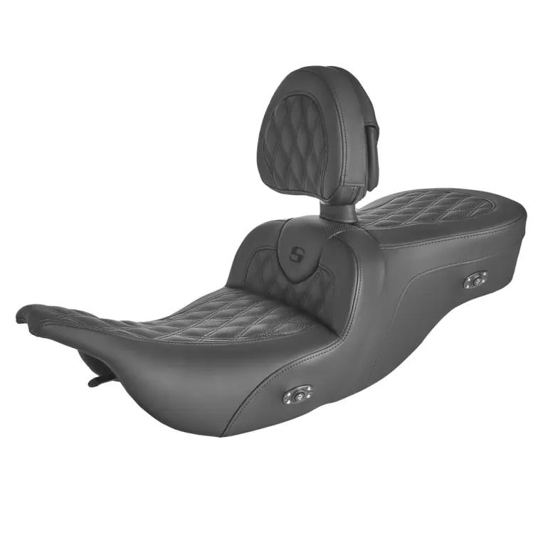 1997-2007 FLHT FLTR Heated Roadsofa™ LS Seat with Drivers Backrest Same Day Shipping