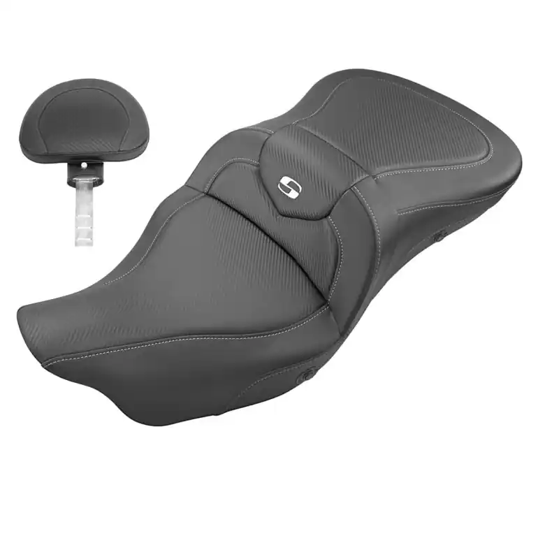 Top Pick 2009-2025 FLHTCUTG Tri Glide/2008-2025* FLHR FLHT FLHX FLTR Heated Roadsofa™ GT CF Seat with Driver's Backrest