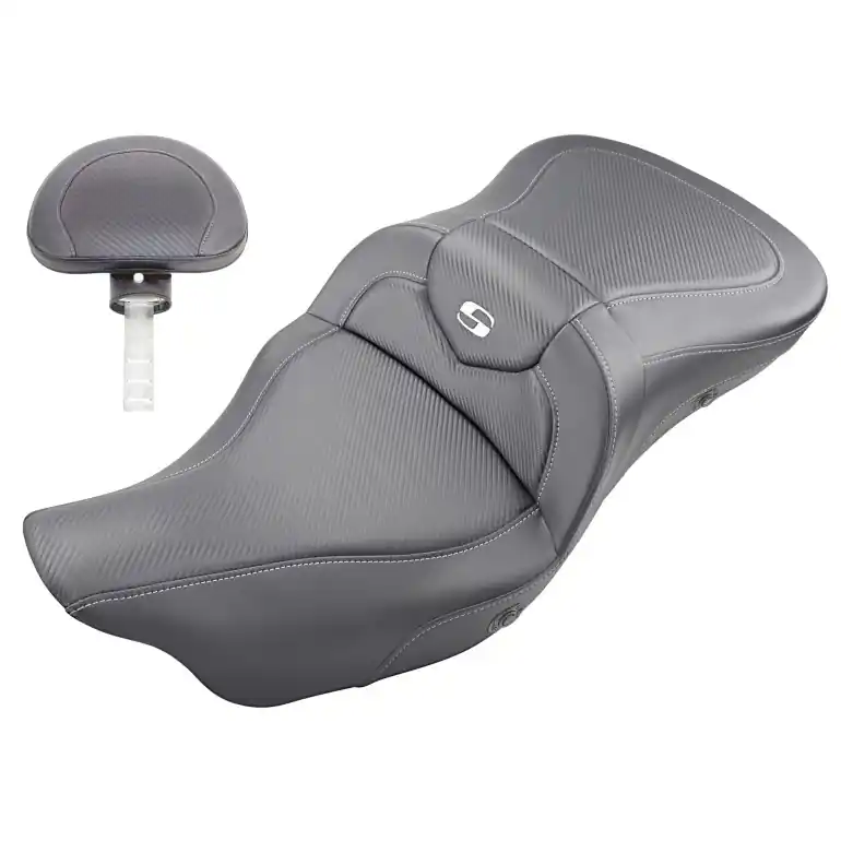 2008-2024* FLHR FLHT FLHX & FLTR Heated Roadsofa™ CF Seat with Driver's Backrest Buy Today