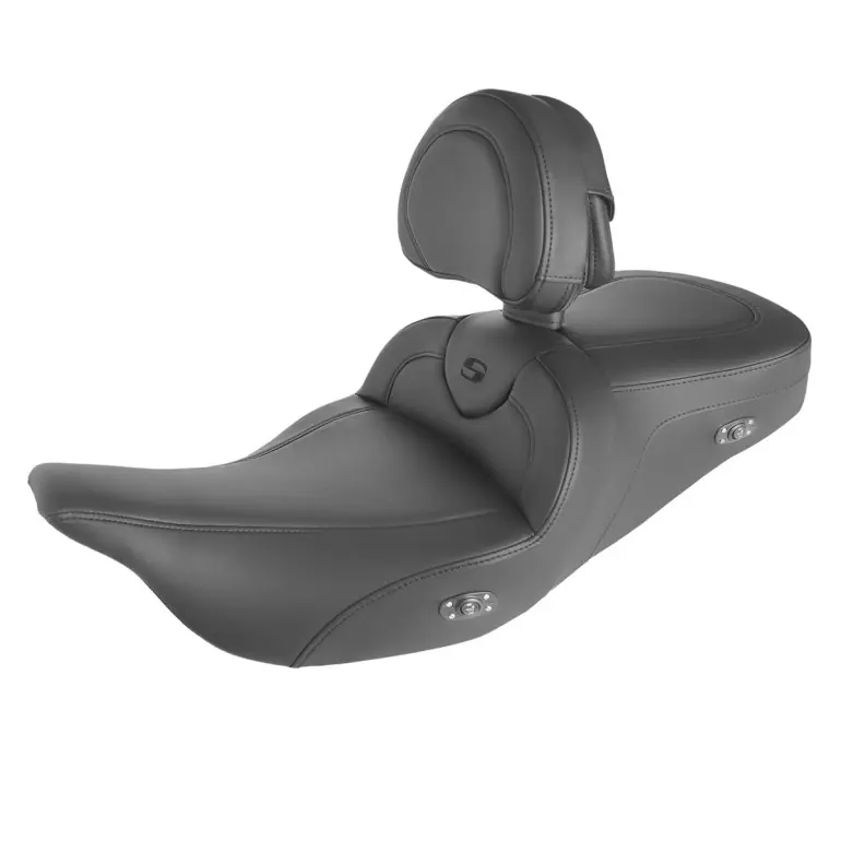 2008-2024* FLHR FLHT FLHX & FLTR Heated Roadsofa™ Black Seat w/ Backrest Best Choice