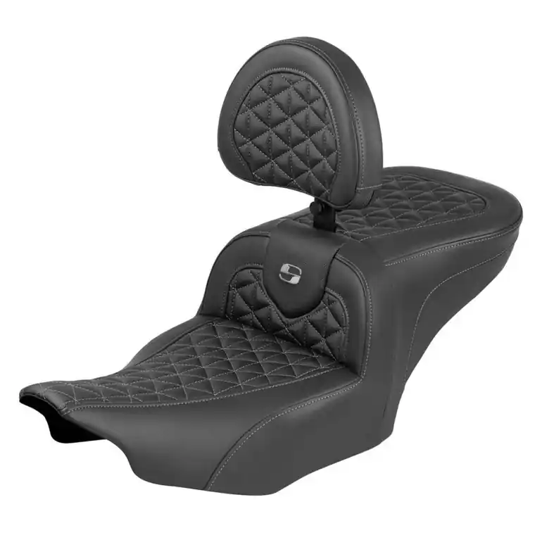 Hot Deal 2024-25 Road Glide / Street Glide | 2023-25 CVO Road Glide / Street Glide RoadSofa Tri-Gripper Seat w/Driver's Backrest Grey