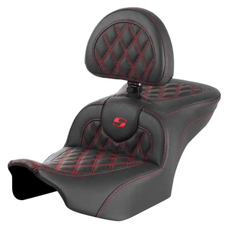 2024-25 Road Glide / Street Glide | 2023-25 CVO Road Glide / Street Glide RoadSofa LS w/Backrest All Red Stitching Grab Now