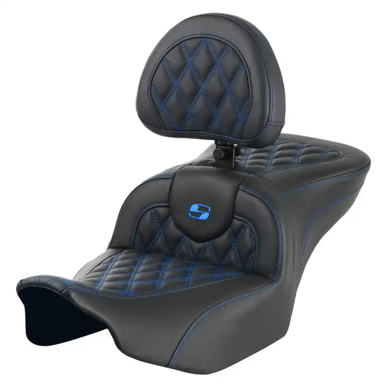 Best Choice 2024-25 Road Glide / Street Glide | 2023-25 CVO Road Glide / Street Glide RoadSofa LS w/Backrest All Blue Stitching