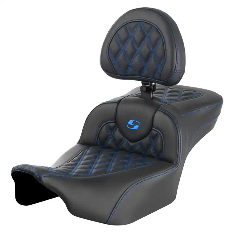2024-25 Road Glide / Street Glide | 2023-25 CVO Road Glide / Street Glide RoadSofa LS Ext Reach w/Backrest All Blue Stitching Special Offer
