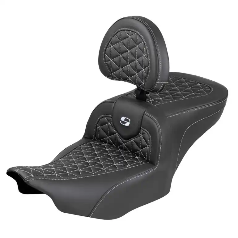 2024-25 Road Glide / Street Glide | 2023-25 CVO Road Glide / Street Glide RoadSofa Extended Reach Tri-Gripper Seat w/Backrest Silver One Day Deal