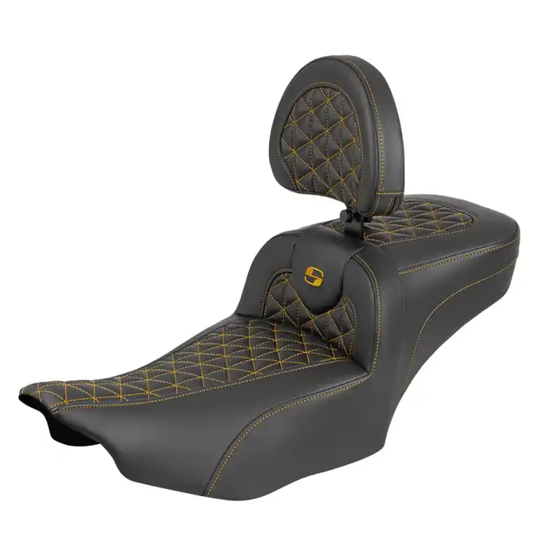 Limited Offer 2024-25 Road Glide / Street Glide | 2023-25 CVO Road Glide / Street Glide Ext. Reach RoadSofa Tri-Gripper Seat w/Driver's Backrest Gold