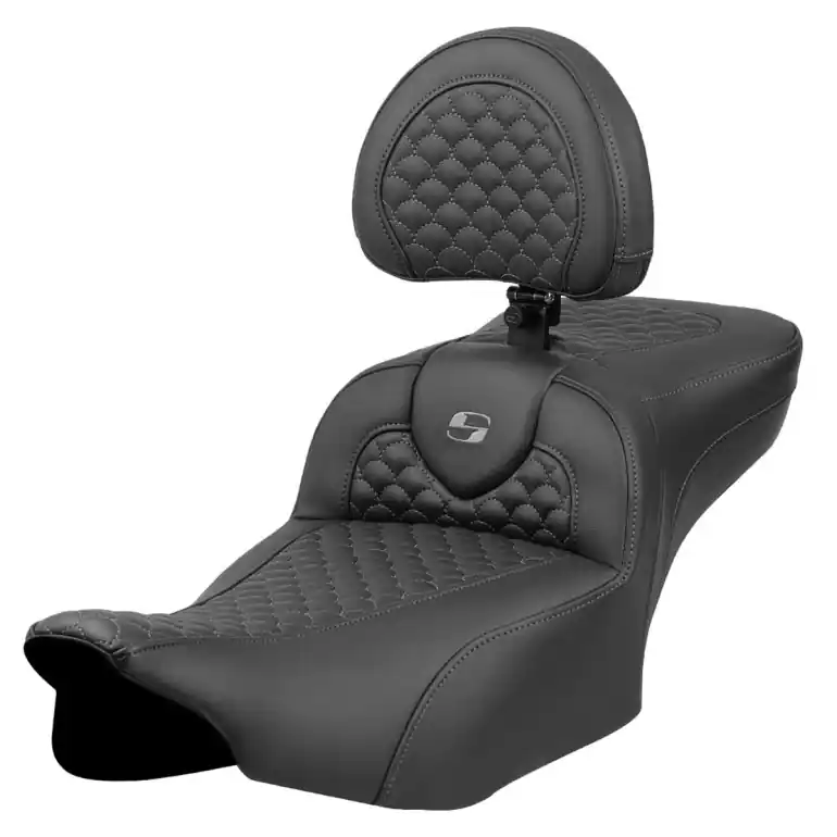 Best Price 2024-25 Road Glide / Street Glide | 2023-25 CVO Road Glide / Street Glide Ext. Reach RoadSofa DS w/Drivers Backrest Dark Grey Stitch