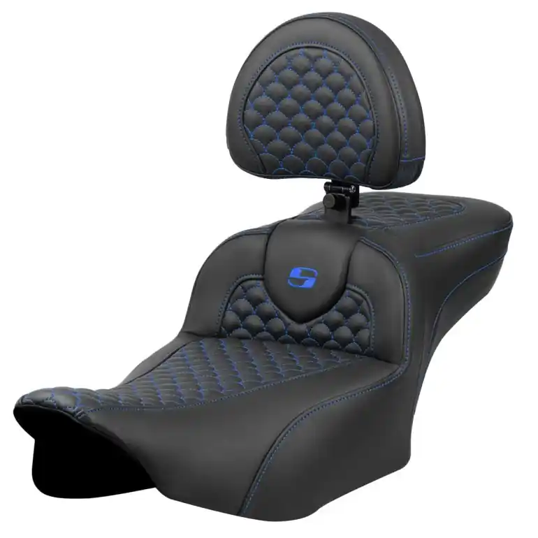 2024-25 Road Glide / Street Glide | 2023-25 CVO Road Glide / Street Glide Ext. Reach RoadSofa DS w/Drivers Backrest Blue Stitch Express Delivery