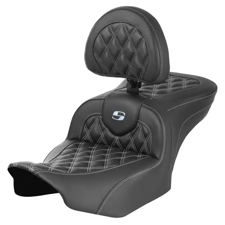 Exclusive Offer 2024-25 Road Glide / Street Glide | 2023-25 CVO Road Glide / Street Glide RoadSofa CF LS Silver w/ Drivers Backrest