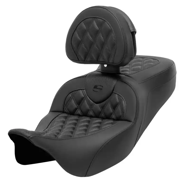 Certified 2008-2024* FLHR FLHT FLHX & FLTR Standard Reach Roadsofa™ CF LS Seat w/ Driver's Backrest