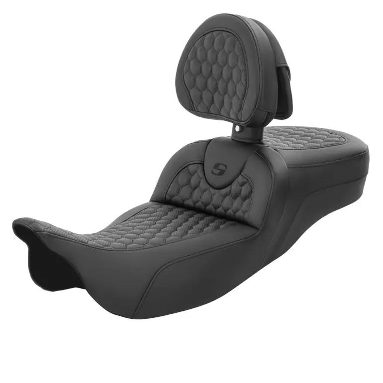 2008-2024* FLHR FLHT FLHX & FLTR Extended Reach Roadsofa™ HC Seat w/Drivers Backrest Black Big Sale