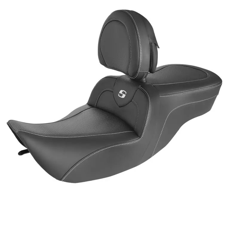 Top Rated 1997-2007 FLHR FLHX Roadsofa™ CF Seat with Driver's Backrest