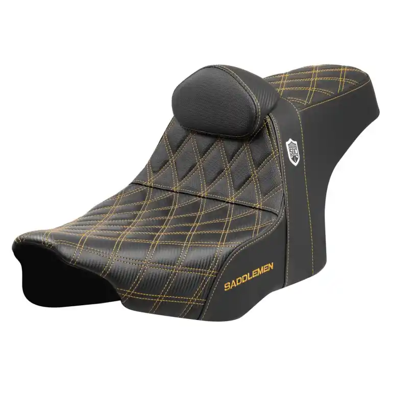 Genuine 2024-25 Road Glide / Street Glide | 2023-25 CVO Road Glide / Street Glide SDC Performance Pro Series Gripper Seat w/Lumbar Rest Gold