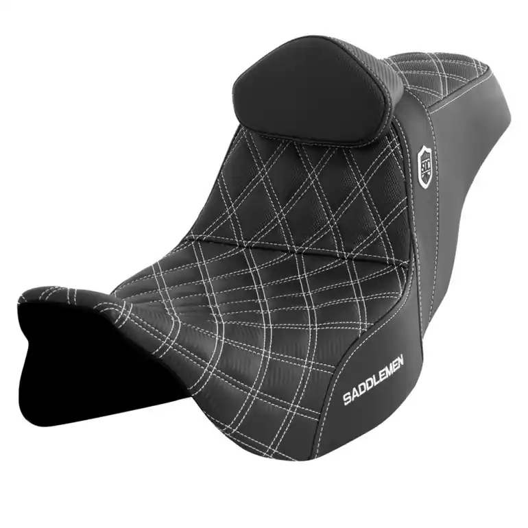 Pro Series SDC Performance Gripper Seat with Driver's Lumbar Rest White stitching Warranty Included