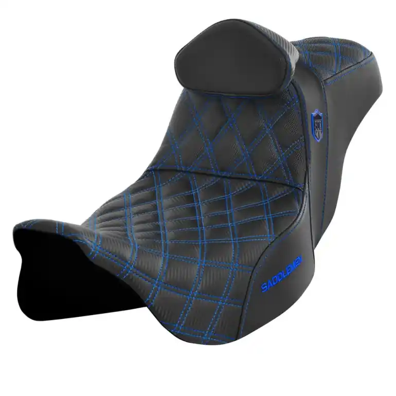 Pro Series SDC Performance Gripper Seat with Driver's Lumbar Rest Blue Stitching Time-Limited