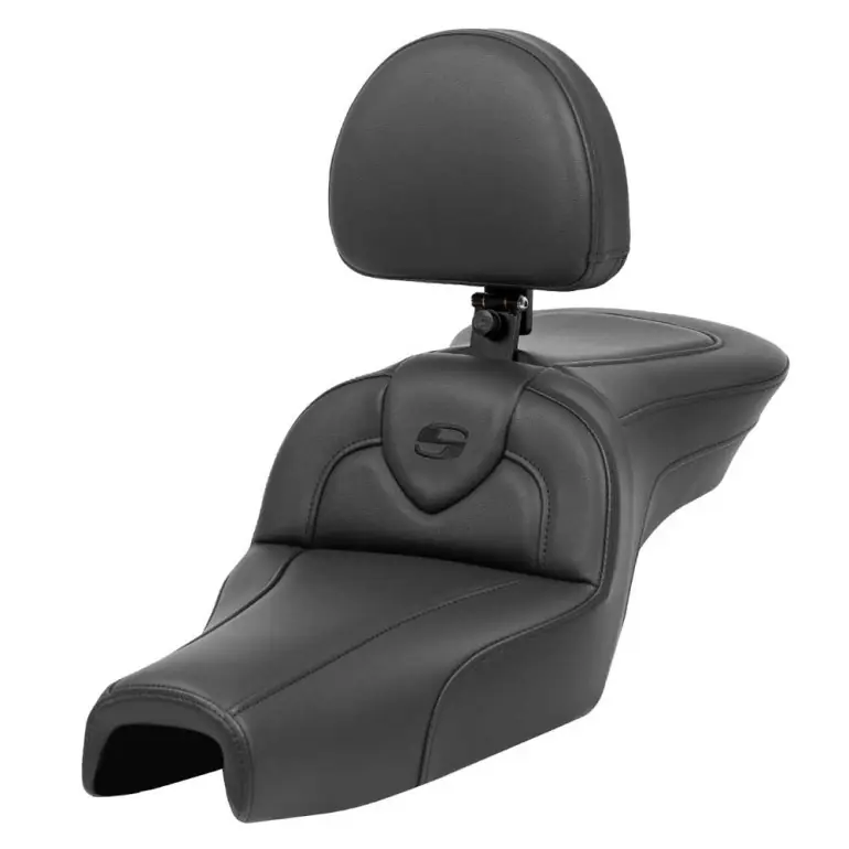 2004-2022 Sportster RoadSofa™ Black Seat w/ Driver's Backrest (4.5G Tank) Original