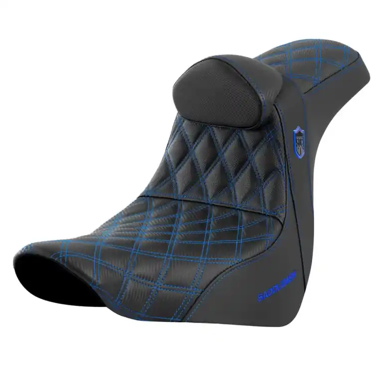 Get Yours 2018-2024 Harley Davidson Low Rider Seat w/ Lumbar Rest Blue