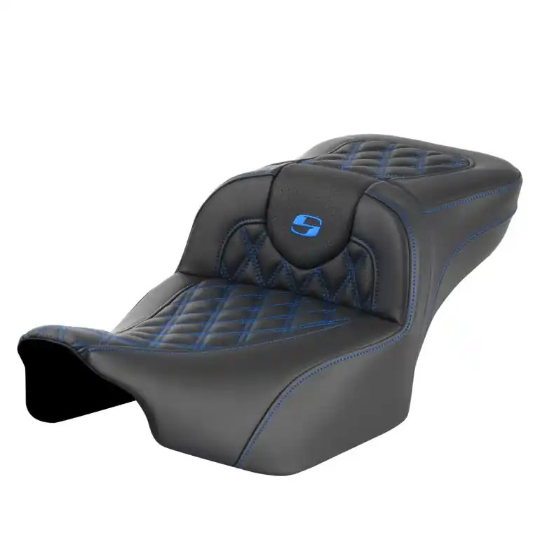2024-25 Road Glide / Street Glide | 2023-25 CVO Road Glide / Street Glide RoadSofa LS Ext Reach Seat All Blue Stitching Direct From Manufacturer