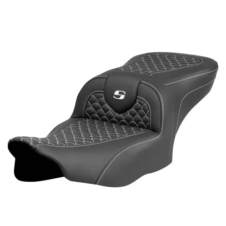 Grab Now 2024-25 Road Glide / Street Glide | 2023-25 CVO Road Glide / Street Glide RoadSofa DS Seat White Stitch