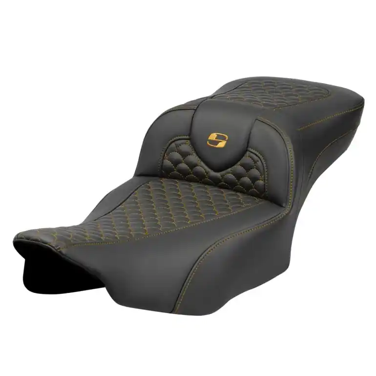 2024-25 Road Glide / Street Glide | 2023-25 CVO Road Glide / Street Glide RoadSofa DS Ext Reach Gold Stitch Trusted Brand