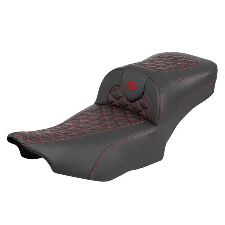 2024-25 Road Glide / Street Glide | 2023-25 CVO Road Glide / Street Glide Ext. Reach RoadSofa Tri-Gripper Seat Red Time-Limited
