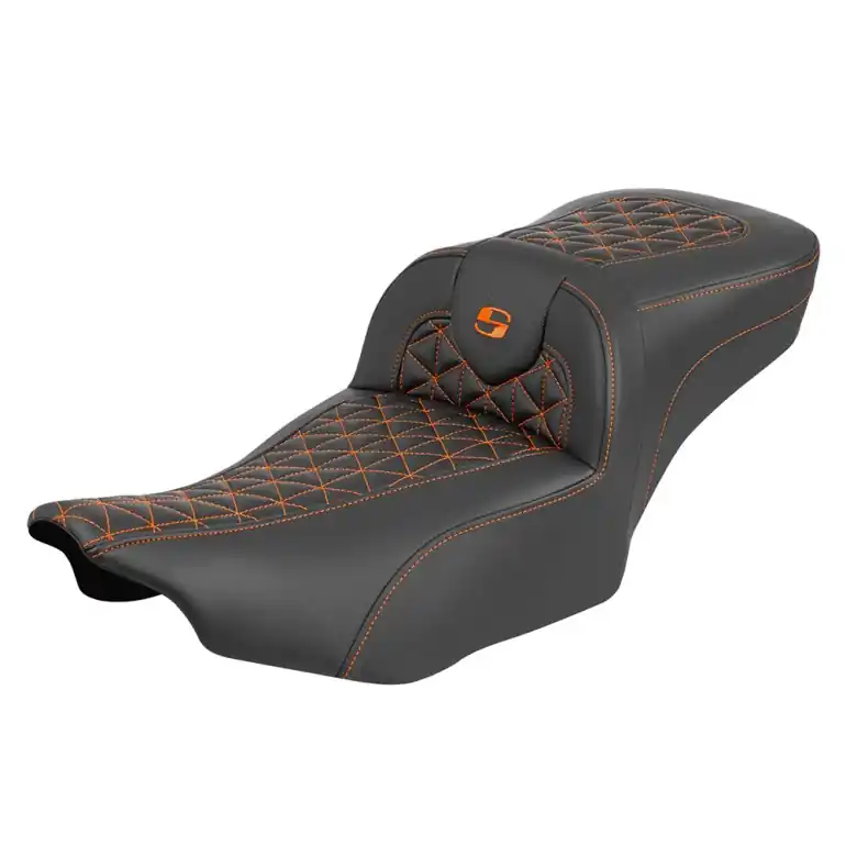 2024-25 Road Glide / Street Glide | 2023-25 CVO Road Glide / Street Glide Ext. Reach RoadSofa Tri-Gripper Seat Orange Seasonal Sale