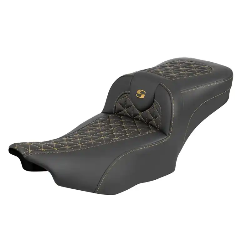2024-25 Road Glide / Street Glide | 2023-25 CVO Road Glide / Street Glide Ext. Reach RoadSofa Tri-Gripper Seat Gold Free Delivery