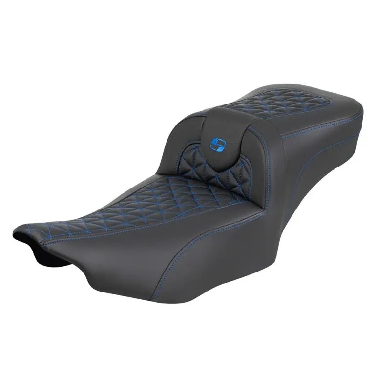 2024-25 Road Glide / Street Glide | 2023-25 CVO Road Glide / Street Glide Ext. Reach RoadSofa Tri-Gripper Seat Blue Premium