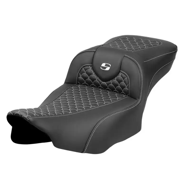 2024-25 Road Glide / Street Glide | 2023-25 CVO Road Glide / Street Glide Ext. Reach RoadSofa DS White Stitch No Minimum Order