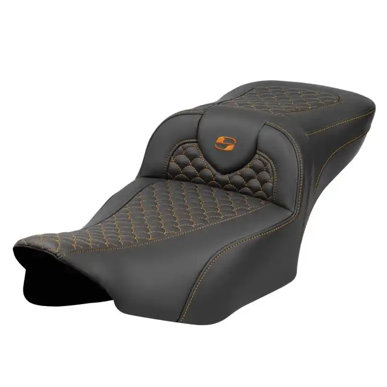 Professional Grade 2024-25 Road Glide / Street Glide | 2023-25 CVO Road Glide / Street Glide Ext. Reach RoadSofa DS Orange Stitch