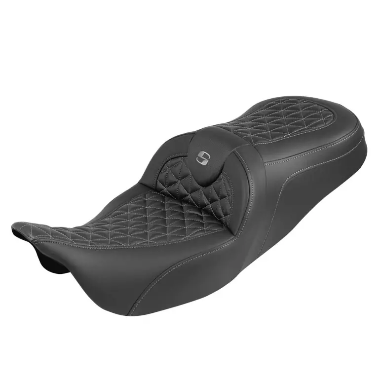 2008-2024* FLHR FLHT FLHX & FLTR Standard Reach Roadsofa™ Tri-Gripper Seat Gray Stitching Price Drop
