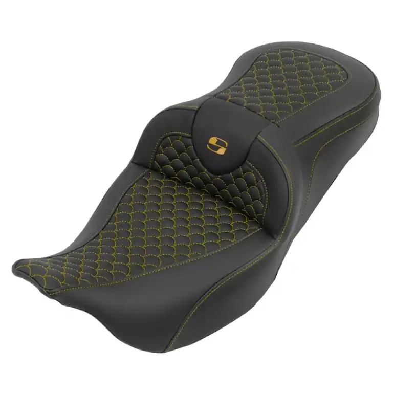 Worldwide Shipping 2008-2024* FLHR FLHT FLHX & FLTR Roadsofa™ DS Seat Gold  Stitching