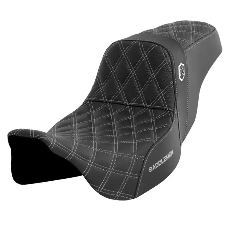 2008-2024 Saddlemen Pro Series SDC Performance Gripper Seat Silver stitching Sale