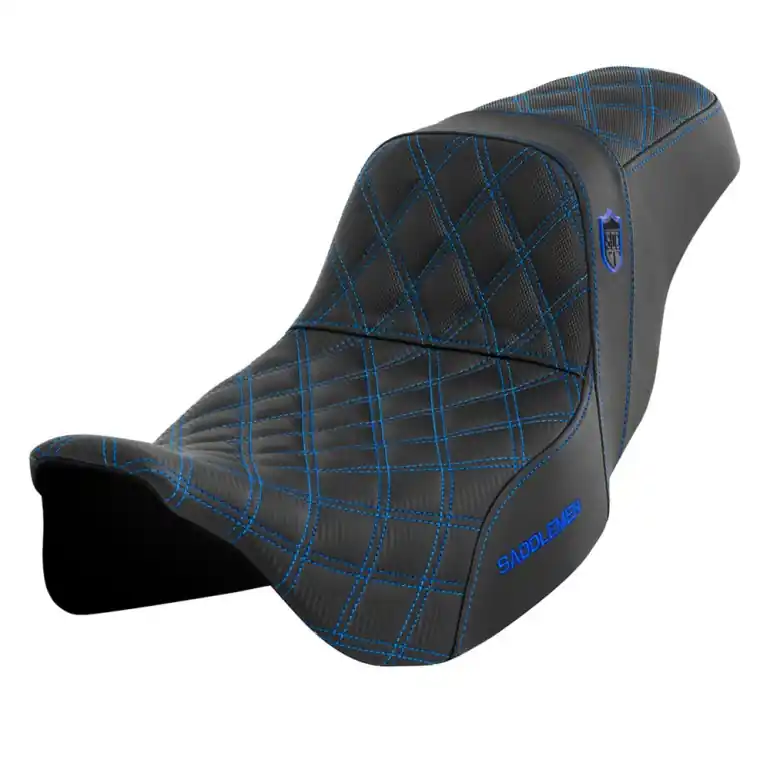 Free Shipping 2008-2024 Saddlemen Pro Series SDC Performance Gripper Seat with Blue Stitching