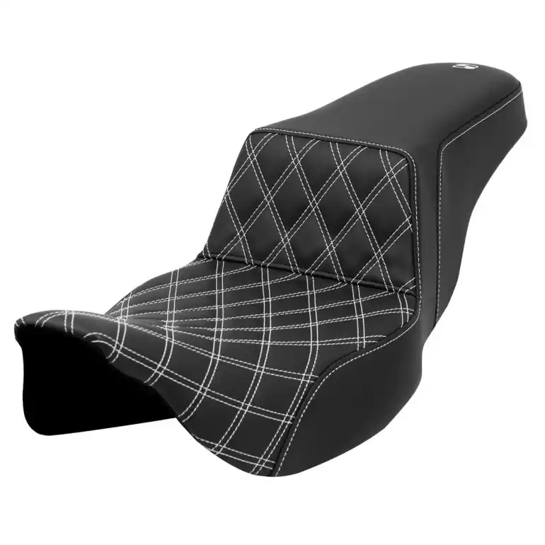 2008-2024* FLHR FLHT FLHX & FLTR Step-Up™ Front LS Seat White Warranty Included