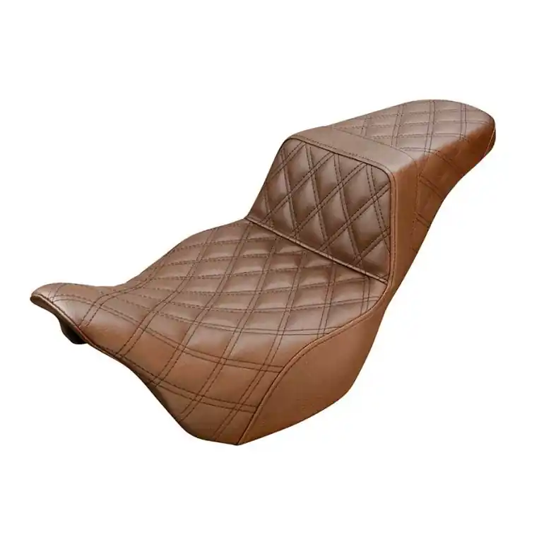 2008-2024 FLHR FLHT FLHX & FLTR Brown Step-Up™ Front & Rear LS Extended Reach Seat Deal