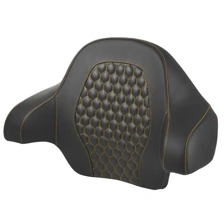 2014-2025 FLHR FLHT FLHX & FLTR Tour Pack Honeycomb Backrest Pad Gold Stitching Special Offer