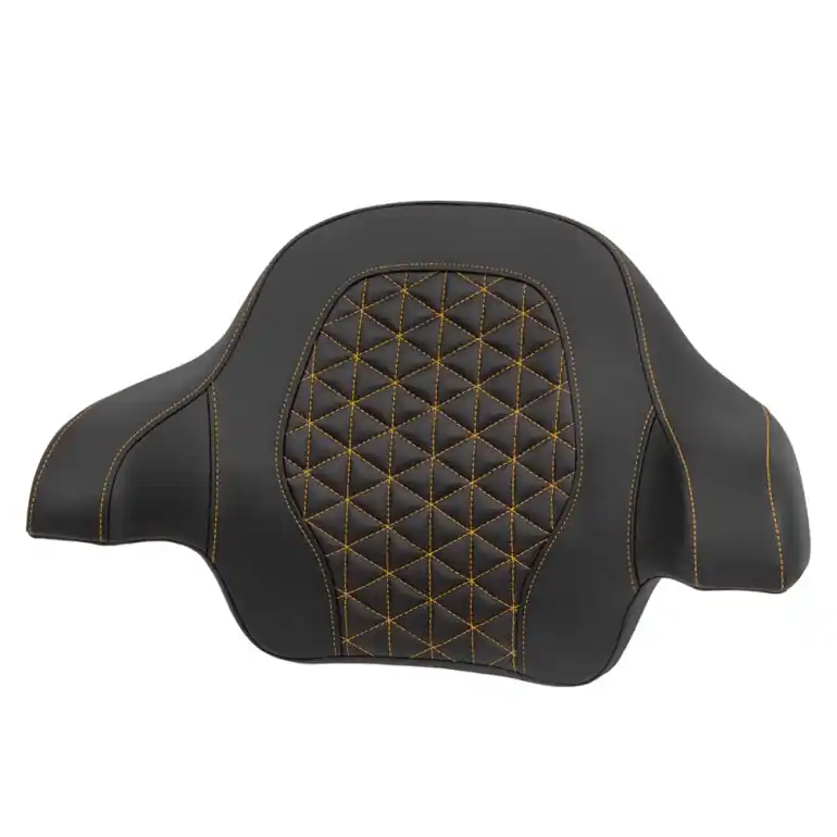 Buy Direct 2014-2025 FLHR FLHT FLHX  FLTR & FLHTCUTG Roadsofa™ Tri Gripper Tour Pack Backrest Pad Gold