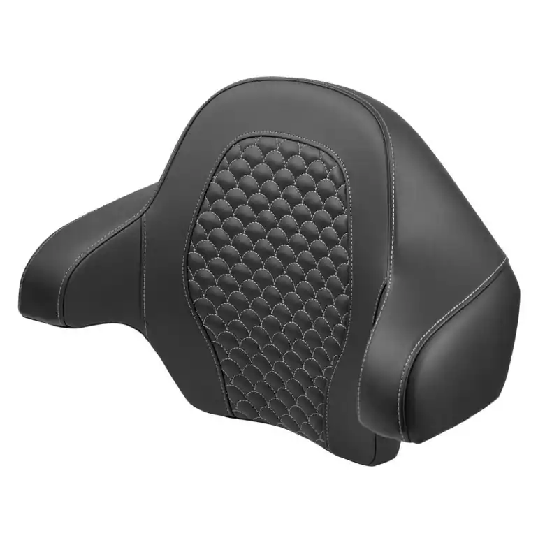 2014-2025 FLHR FLHT FLHX FLTR & FLHTCUTG Roadsofa™ DS Tour Pack Backrest Pad Silver Stitch Popular