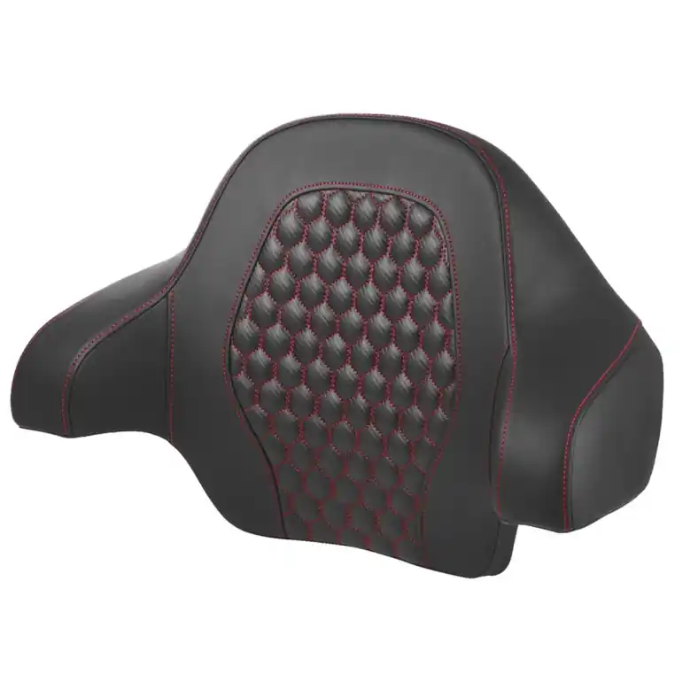Bargain 2014-2025 FLHR FLHT FLHX & FLTR Tour Pack Honeycomb Backrest Pad Red Stitching