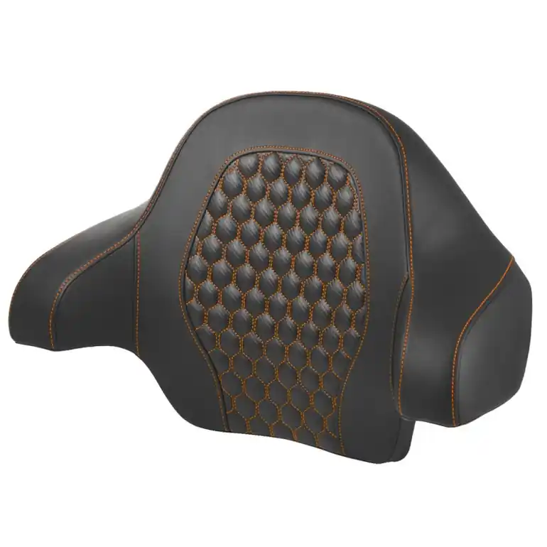 2014-2025 FLHR FLHT FLHX & FLTR Tour Pack Honeycomb Backrest Pad Orange Stitching Hot Picks