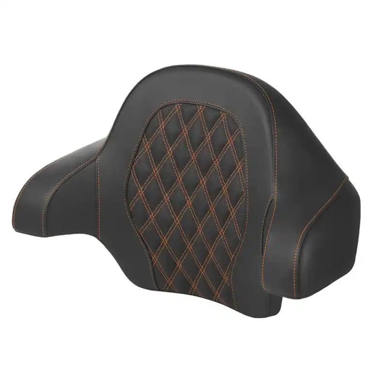 Trending 2014-2025 FLHR FLHT FLHX & FLTR Tour Pack LS Backrest Pad Orange Stitching