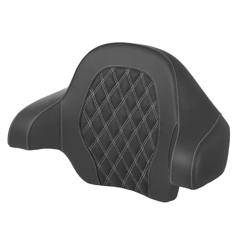 2014-2025 FLHR FLHT FLHX & FLTR Tour Pack LS Backrest Pad White Stitching Professional Grade